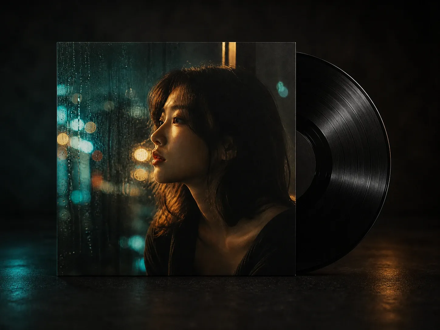 앨범 커버와 LP로 완성된 Echoes of Dawn 앨범